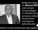 Başkanımız Sn. Mehmet EKİCİ vefat etti